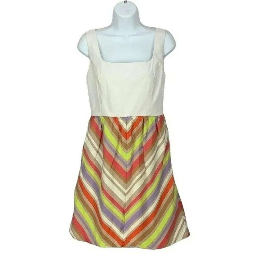 Judith March Style Number 545D-5 Sleeveless striped‎ boho boutique Large Dress